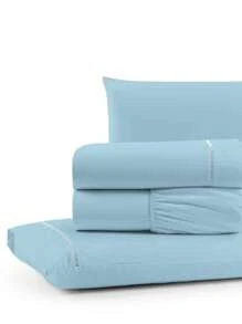 Sheet Sets With Pillowcases - 藍色 - 查看 2