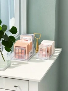 化妝品盒子,可收納、眼影盤、抽屜分隔器、透明桌面化妝品展示架、頰彩儲物架 - 無色 - 查看 3