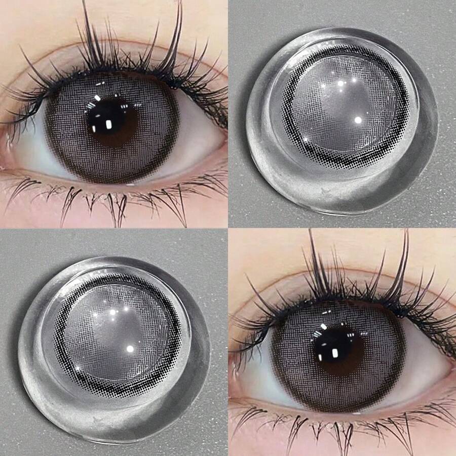 Magister有色隱形眼鏡2片裝14.0mm 6個月-0.00炭灰色自然效果,非常適合日常配戴