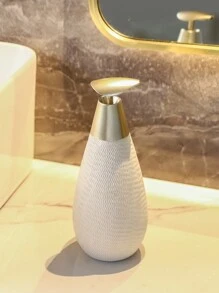 Vintage/ Creative Ceramic Soap Dispenser/ Shower Gel Bottle/ Lotion Press Bottle/ Japanese Style Bathroom, Ceramic Hand Soap Bottle Home Bathroom Decor Fall Decor Back To School - White High Style - View 3