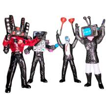 Skibidi Toilet Set 4 Pieces, Model, Toilet Toy, , Pvc. - Set 2 - View 2