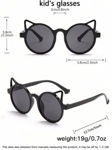 Kids Ear Decor Fashion Glasses & Fashion Glasses Chain - Black - View 6
