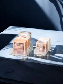 化妝品盒子,可收納、眼影盤、抽屜分隔器、透明桌面化妝品展示架、頰彩儲物架 - 無色 - 查看 1