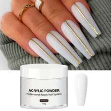 10g 高容量专业丙烯酸指甲粉聚合物适用于 3D 美甲、指甲延长、雕刻持久美容礼物（白色）