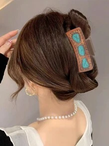 1個西式向日葵與字母圖案髮夾 - 彩色 - 查看 4