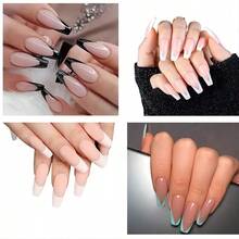 Nail Art French Tip Sculpting Stainless Steel Plate Model For Crystal Nails, 2pcs/Set - Silver - View 5