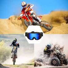 男女通用機車防風護目鏡,防雨防塵防眩光,適用於騎行、跑步、釣魚等運動,偏光騎行太陽眼鏡,山地自行車眼鏡,越野自行車防護眼罩,滑雪護目鏡 - 黑色 - 查看 10