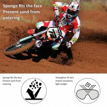 男女通用機車防風護目鏡,防雨防塵防眩光,適用於騎行、跑步、釣魚等運動,偏光騎行太陽眼鏡,山地自行車眼鏡,越野自行車防護眼罩,滑雪護目鏡 - 黑色 - 查看 7