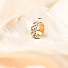 1枚歐美時尚全鑽不銹鋼戒指 - JZ073 - 查看 16