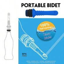 1 peça/2 peças Kit de banho de assento portátil com pulverizador mini para segurar na mão, compatível com garrafas de bebidas plásticas de 21-25mm, incluindo 3 tamanhos diferentes de anéis de vedação, conveniente para uso no banheiro, viagens ou acampamentos, ideal para banhos de assento ao ar livre