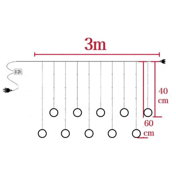 YUDA 3m 100L 2 Types Star Shape Christmas Decoration String Lights - Yellow - View 2