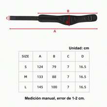 Cinturon para Gimnasio, Faja para Soporte de Espalda Baja, Ideal para Levantamiento de Pesas, 17cm de Soporte, Faja para Gym y Crossfit, para Hombres y Mujeres - Negro - Ver 3