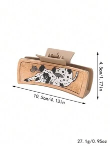 1 件西式牛图案发夹鲨鱼爪夹女士 - 彩色 - 查看 5