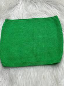 Women Knit Tops - xanh quân đội - Xem 2