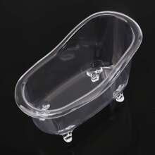 Mini Bathtub Shaped Cosmetic Storage Box, Small Items Planter For Countertop Organization