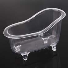 Mini Bathtub Shaped Cosmetic Storage Box, Small Items Planter For Countertop Organization