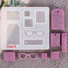 1 件 Diy 水晶滴膠模具,具有多個吊墜模具、心形、圓形、艾菲爾鐵塔、鑽石、扣環、矽膠和環氧樹脂工藝模具,適用於手工珠寶 - 白色 - 查看 14