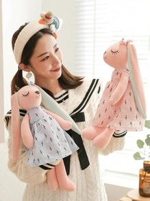 1pc 33/43cm Kawaii Long Ears Rabbit Plush Toys Lovely Sleeping Bunny Wearing Skirt Dolls Stuffed Soft Animal Appease Toy Lovely Birthday & Christmas Decor Gifts