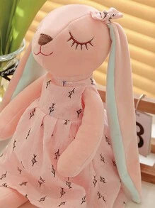 1pc 33/43cm Kawaii Long Ears Rabbit Plush Toys Lovely Sleeping Bunny Wearing Skirt Dolls Stuffed Soft Animal Appease Toy Lovely Birthday & Christmas Decor Gifts