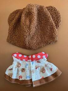 1套20cm娃娃裙,可愛甜美風格,手工diy公主裙衣服,娃娃配件 - 咖啡棕 - 查看 5