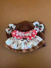 1套20cm娃娃裙,可愛甜美風格,手工diy公主裙衣服,娃娃配件 - 咖啡棕 - 查看 7