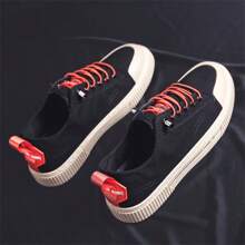 Men'S Breathable Sports Shoes - Black Red - View 3