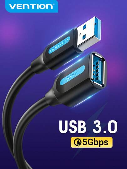 Cable De Extensión Usb Vention, Cable De Extensión Usb 3.0 Macho A Hembra Para Transferencia De Datos De Alta Velocidad Para Ratón, Teclado Usb, Unidad Flash, Disco Duro, Cámara, Impresora