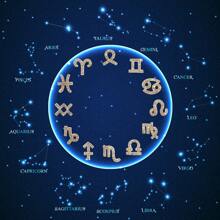 24入組3D黃道帶指甲貼紙，合金製造十二星座，處女座，獅子座，白羊座，金牛座，雙子座，山羊座貼紙，適用於自行設計指甲藝術裝飾 - 金色 - 查看 6