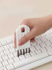 可彎曲的杯蓋刷,用於牛奶瓶、隔熱杯、槽和間隙的多功能清潔刷 - 白色 - 查看 1