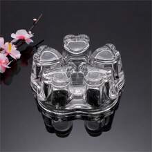 1 pieza Base calentadora de de 14 cm de diámetro para té, vuelta al colegio - Color transparente - Ver 9