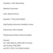 2入組機車開槽鋁質制動離合手柄,適用於哈雷sportster 883 Xl Touring Softail Dyna款式 - 銀色 - 查看 4