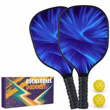 ENERFACE Pickleball Paddles,USAPA Approved Beautiful Pickleball Rackets Set,Wood/Fiberglass Surface Pickleballs Set with Pickleball Racket,Pickle Ball Paddles for Beginners & Pros