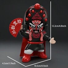 1 Pieza Modelo De Personaje De Ópera Tradicional China Con Interesante Característica De Cambio De Cara, Rojo, Juguete Creativo - Rojo - Ver 6