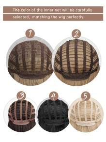 HAIRCUBE 26 英寸长假发，带刘海，酒红色和棕色，时尚长波浪假发，适合女士，合成头发，优雅休闲，耐热派对日常使用，适合女孩日常派对圣诞节特惠。 - 黃色 - 查看 10