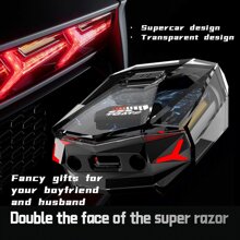 Mini Shaving Razor, Portable Men's Shaver, Reciprocating Electric Shaver, Rechargeable Beard Trimmer - Black - View 3