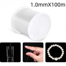 1-2入組diy水晶彈性繩編織線,彈性手鍊繩,2捲彈性絲線,長度約100碼,供黏土珠子手鍊、種子珠鍊等珠寶製作使用 (0.7毫米,2捲水晶彈性繩),1捲手鍊編織線0.7毫米,0.4毫米無彈性編織線,1捲白色多股扁彈性穿珠線,附有隨機顏色小剪刀,1捲白色珠寶線,適用於手鍊製作、珠寶編織繩結,節日禮物(多種選擇) - 無色 - 查看 3