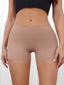 4pcs Seamless Boyshort Panties, Soft & Comfortable Low Waist Panties