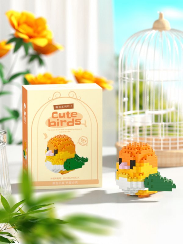 积木玩具鸟皮划艇房间装饰