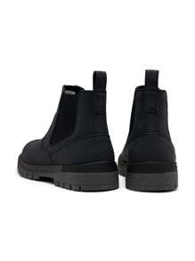 SHOESMALL Men's Retro Boots Casual Boots Chelsea Boots Slip On Boots - AMY8121-黑色 - 查看 5