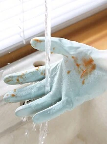 1 双耐磨家用清洁手套，适用于厨房洗碗、家务、园艺、洗衣、清洁工具、返校用品、厨房、厨房用品、清洁、厨房毛巾、厨房、浴室、家居、家居用品