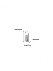 1pc Mini Metallic Password Padlock For Luggage, Gym Lockers, Cabinets, Doors, Windows - White - View 8