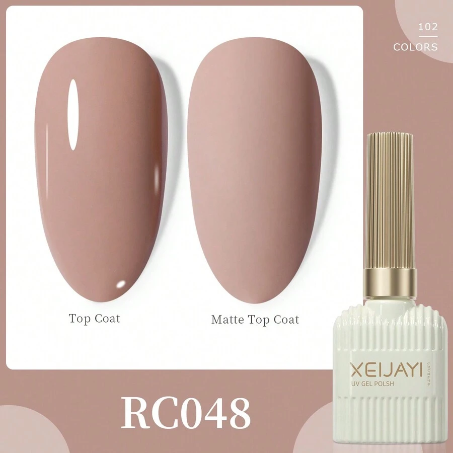 XEIJAYI 1 Bottle 4-Season Gel Nail Polish, 102 Color Options, Suitable For Nail Decoration, Nail Art, DIY Nail Salon, Great Gift For Women - 裸粉色 - 查看 1