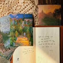 50入組復古油畫材料紙,風景、植物和花卉圖案裝飾底紙,美學diy拼貼剪貼簿材料,日誌和創意藝術的藝術材料 - 藏蓝色 - 查看 1