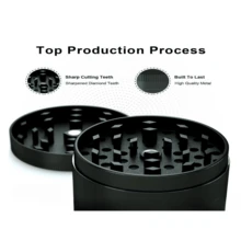 1pc 4-Layer 4cm Mini Colorful Ombre Style White & Black Grinder Made Of Metal For Crushing Or Smoking Herbs - Black - View 7