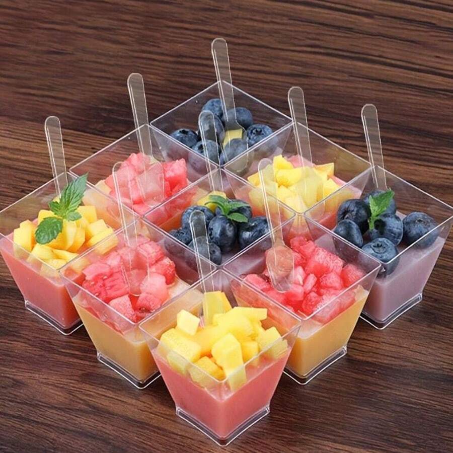 50pcs Clear Dessert Cups - Clear - View 1