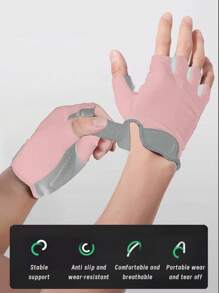 2 件符合人体工程学的防滑健身手套，经典拼布设计，透气，完美贴合手指，适合举重、骑自行车、健身房、户外训练