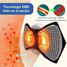 Masajeador eléctrico de hombros, cuello y espalda, recargable, para uso doméstico y de oficina, alivia el estrés y relaja los músculos - Azul - Ver 3