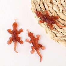 10 件裝逼真仿真蟑螂、蜥蜴、蜈蚣、蠍子、愚人節惡作劇軟質昆蟲玩具,用於笑話和惡作劇 - 黃色 - 查看 5