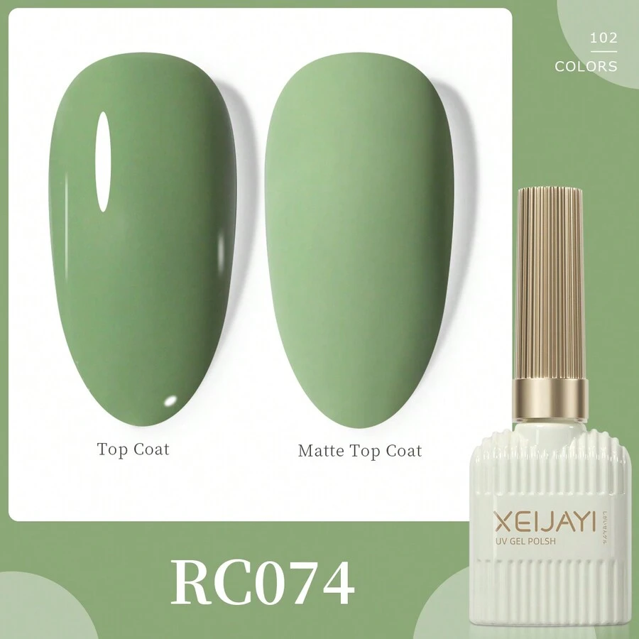 XEIJAYI 1 Bottle 4-Season Gel Nail Polish, 102 Color Options, Suitable For Nail Decoration, Nail Art, DIY Nail Salon, Great Gift For Women - 綠色 - 查看 1