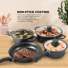 Nonstick Pots And Pans Set, 13-Piece Cookware Set, Induction Cookware, Saute Pans, Stackable Cooking Pots - Black - View 3